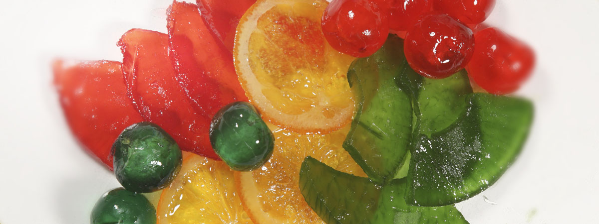 Venta de frutas confitadas y en coserva